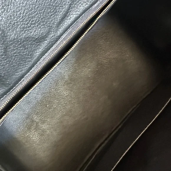 Designer inspired Birkin Tote bag Elegant Black Leather Bag - Picture 7 of 9